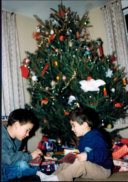 Austin and Wyatt at Christmas