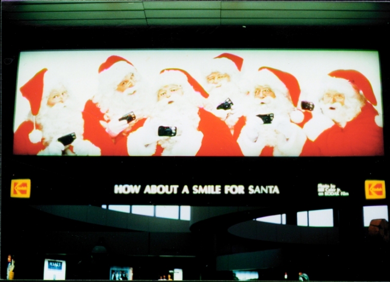 Jani's dad modeled as Santa in this ad