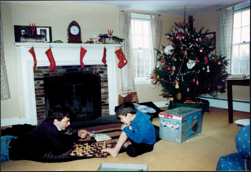 Chess match with Uncle Will before Christmas