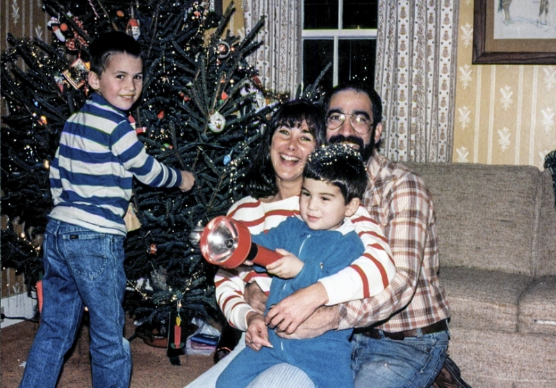 Aunt Stacy, Gary's sister, spends Christmas with us, mid-1980s