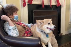 Jani & Sally watch opening of stocking gifts