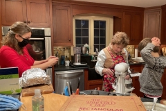 Making whipped cream for the baked alaska