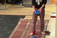 Jude plays with one of his presents