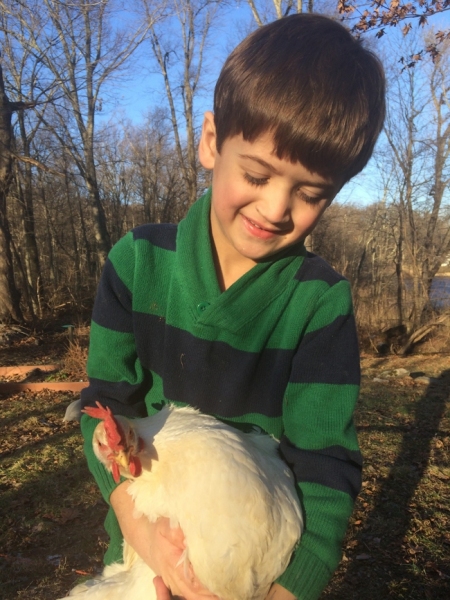 Jude showing off his chicken