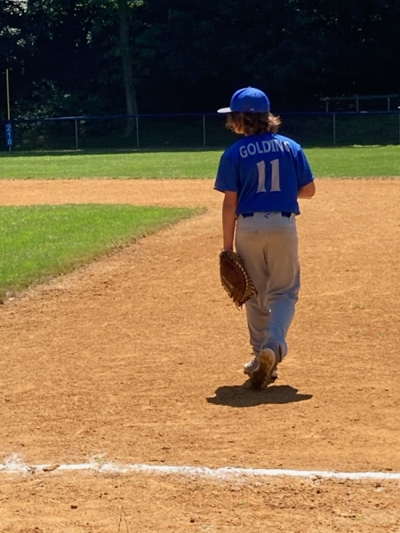 Sam, playing first base