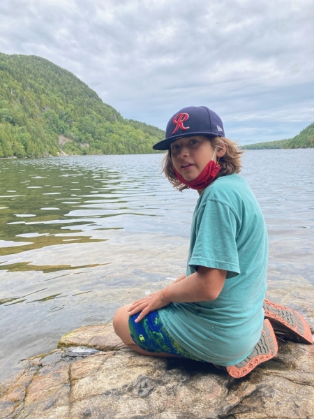 Sam, lakeside