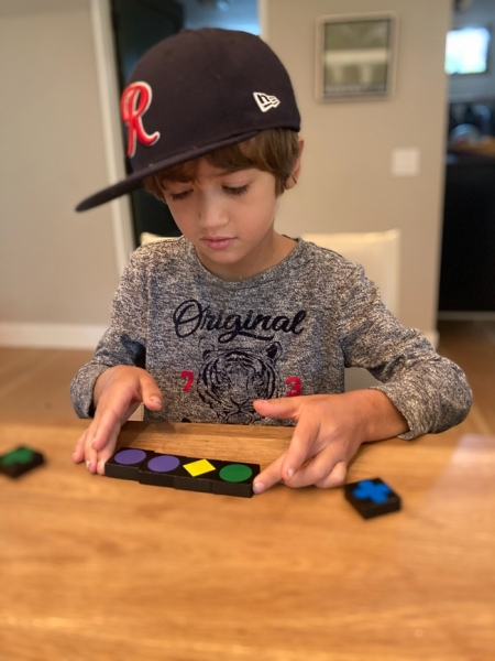 Jude, at home, playing.