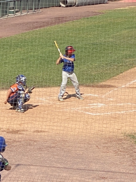 Sam batting at Palisades PArk