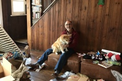 Gary & Sally taking a break from present unwrapping, in Croton