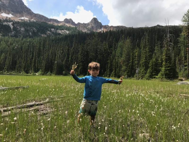 Luca, in a mountain meadow