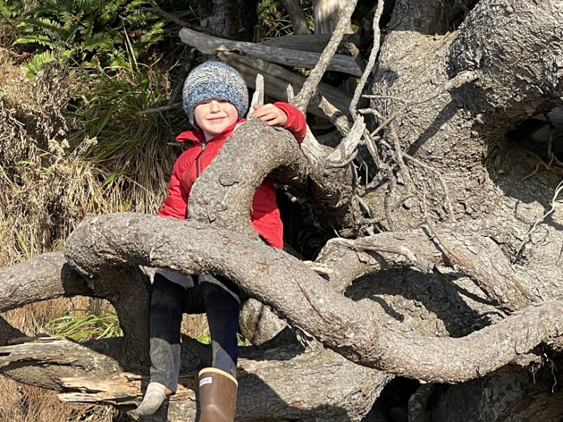 Emmett in Pacific coast "fort"