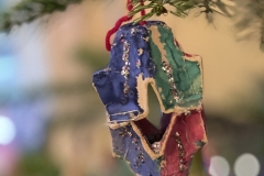 An old friend; the egg-carton ornament (held together with clip)