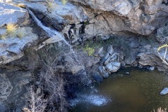 We rode to this waterfall in the Rincon Mountains