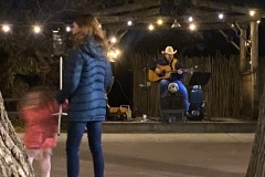 The cookout featured cowboy songs of the past.