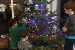 Luca & Emmett help decorate their 2019 tree