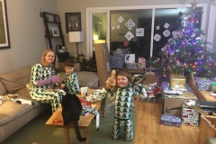 Christmas eve 2019,  with Sara, Luca & Emmett. Cool PJs....